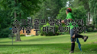 스크린골프 실력 향상과 즐거움, 두 마리 토끼 잡기!